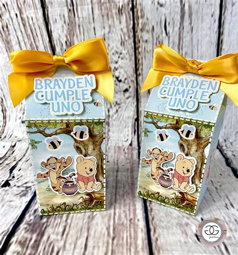 Winnie The Pooh Baby Favor Boxes Winnie The Pooh Baby Etsy
