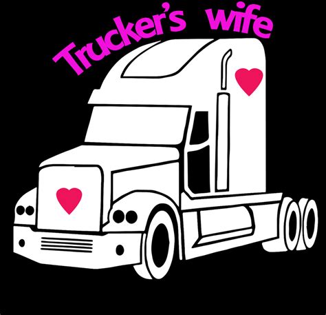 truckers wife semi driver decal sticker vinyl window decals comes ready to apply · big tees