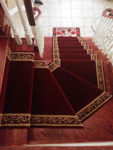 Stairsfirst Ca Solid Red With Boarder Elegant Style Victorian