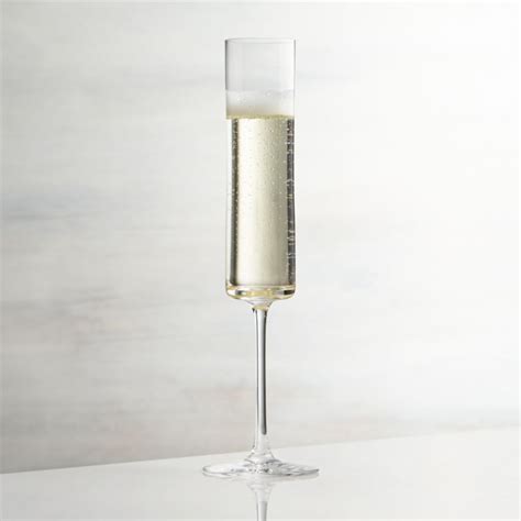 Edge Square Champagne Glass Flute Reviews Crate And Barrel