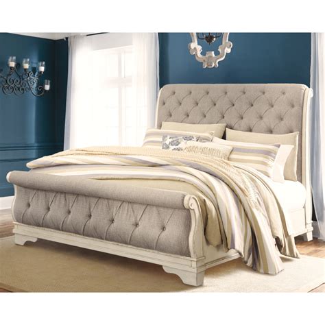 realyn king upholsered sleigh bed grp b743ks by signature design by ashley at the furniture mall