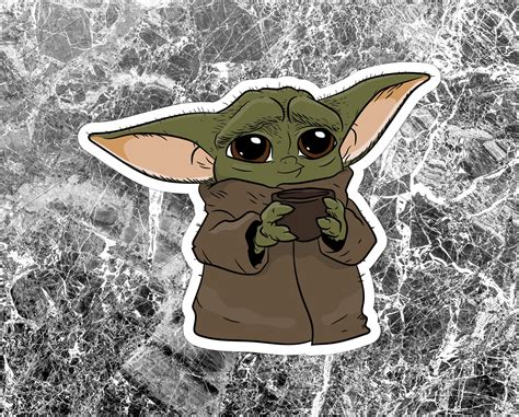 Baby Yoda Sticker Vinyl Sticker Decal Inspired By Star Wars Decal