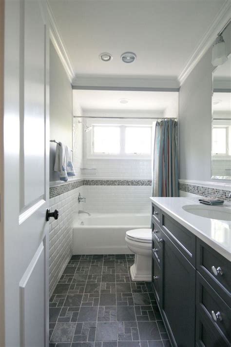 In larger bathrooms where you would like a more generous sized shower area in comparison then these very small baths are also ideal additions as they free up extra space. Long narrow hall bath layout idea (mirror image) *M ...