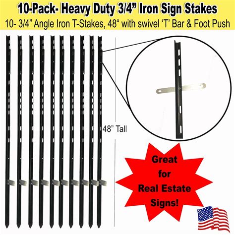 10 Heavy Duty Step Sign Stake For Real Estate Parking Garage Sale