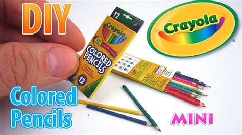 Diy Miniature Crayola Colored Pencils Dollhouse No Polymer Clay
