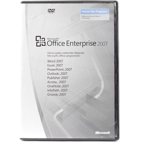 Microsoft Office Enterprise 2007 Pc Software Dansk Wts Retro