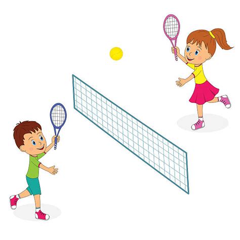 Tennis Kids Pictures Clip Art Vector Images And Illustrations Istock