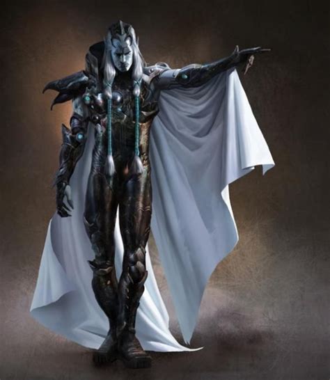 Drow Weaponsmaster In White Piwafwi Cloak Awesome Concept Art By Marko