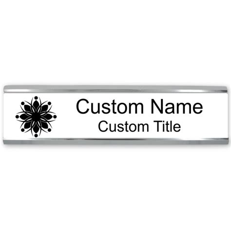 Plastic Engraved Wall Name Plate W Metal Holder Custom Signs