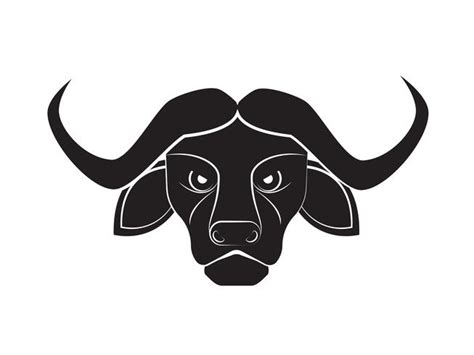 Vector Illustration Icon Buffalo Head On White Background 531716 Vector