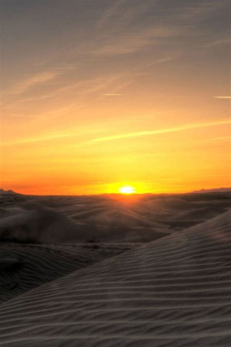 Sunset Landscape In The Desert Iphone 4s Wallpapers Free Download