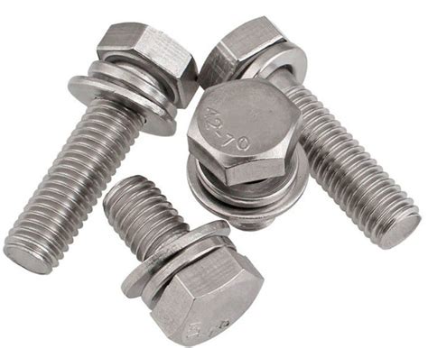 A2 70 Stainless Steel Sems Screws Hexagon Head Sems Fasteners