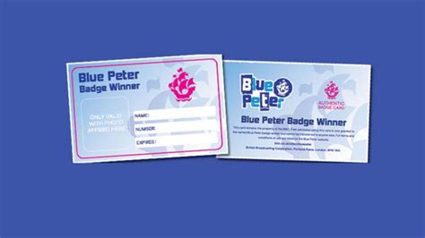 Blue Peter Badge Card Cbbc Bbc
