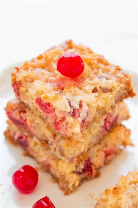 Healthy is not what i was going for, i was shooting for complete heaven when you take each bite is. Pina Colada Seven Layer Bars | Desserts, Dessert bars, Food