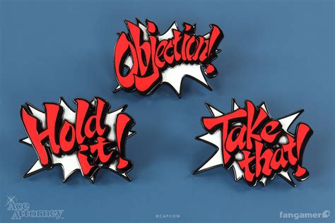 Ace Attorney Interjection Pin Set Fangamer