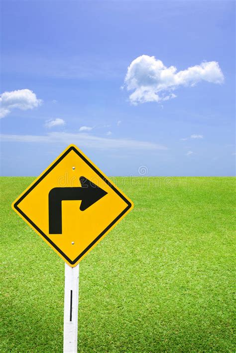 Turn Right Sign And Nice Sky Stock Photo Image Of Symbol Person