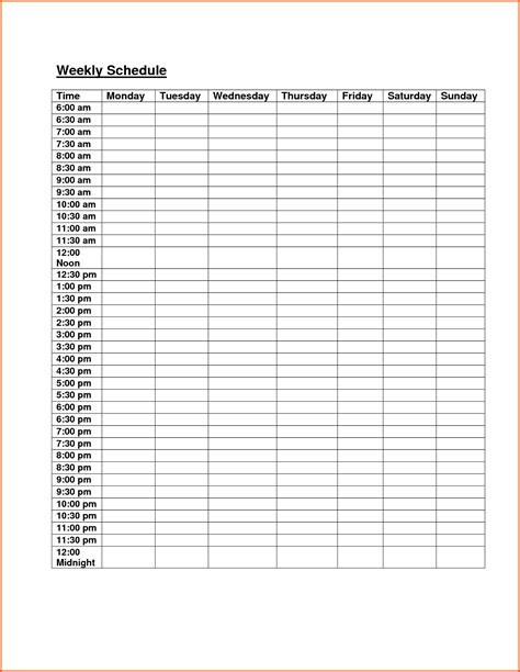 Free Weekly Class Schedule Template Excel 1 Class Schedule Template