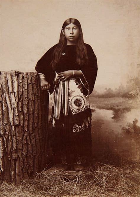 Young Kiowa Kiawah Woman In Native Dress Bygonely