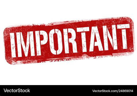 Important Sign Or Stamp Royalty Free Vector Image