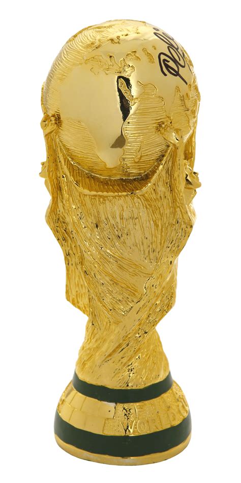 Lot Detail Pele Signed Replica World Cup Trophy