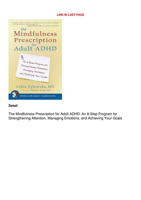 Ppt ️pdf⚡️ The Mindfulness Prescription For Adult Adhd An 8 Step