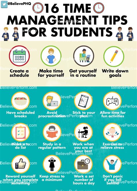 16 Time Management Tips For Students Believeperform The Uks