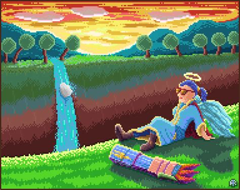 Look At The Pixel Art I Made For A Player Who Finished The Game