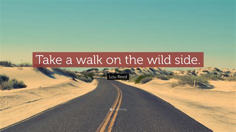 Lou Reed Quote “take A Walk On The Wild Side”