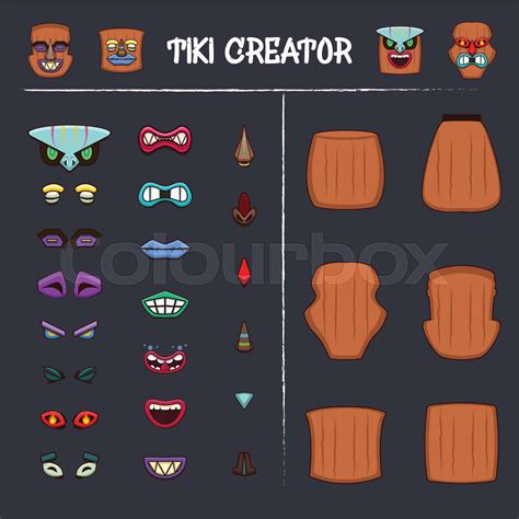 Tiki Creator With Multiple Options Stock Vector Colourbox