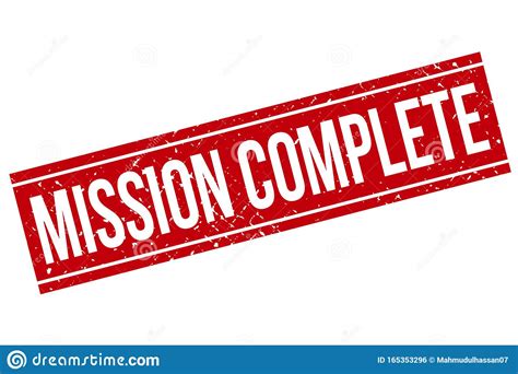 Mission Complete Rubber Stamp. Red Mission Complete Rubber ...