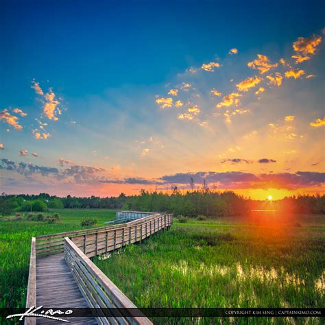 Sunset From Green Cay Wetlands Boynton Beach Hdr Photography By