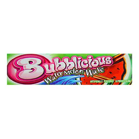 Bubblicious Watermelon Wave Sticks By Cadbury Adams 5 Ea X 18 Pack