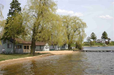 Side View Of Beach And Cabins Taken From Dock In Front Of Owners Home