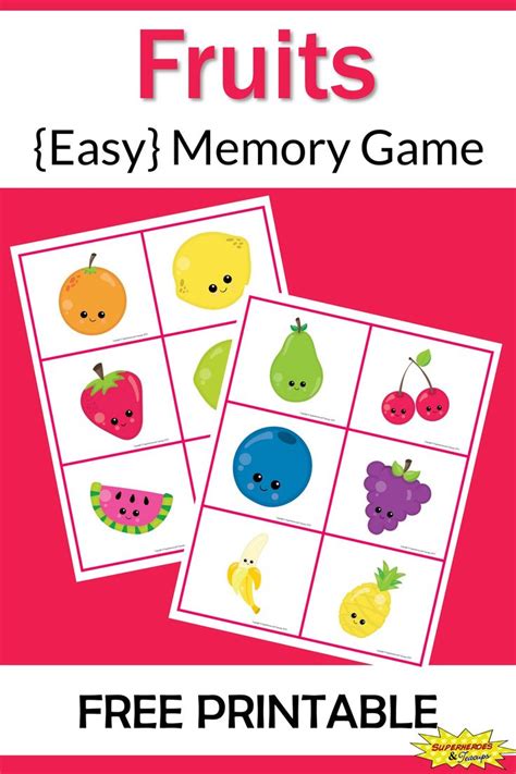 Fruits Memory Game Free Printable Learning Ideas For Parents Card
