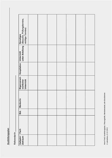 Vorlagen, vordrucke und tipps für die berufsausbildung, auszubildene und berichtshefte. 31 Bewundernswert Ausbildungsplan Vorlage Excel Abbildung ...