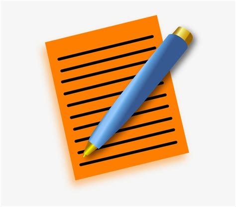 Goodinfo Pen And Paper Cartoon Png