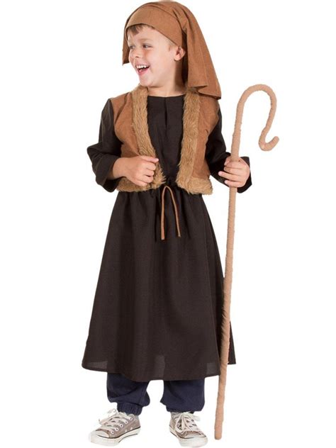 Nativity Shepherd Child Costume Fancy Dress Costumes Kids Fancy