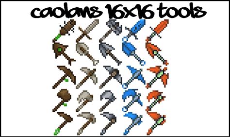 Ca0lans 16x16 Tools 132 File Minecraft Texture Pack