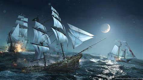 Pirates Of The Caribbean All Ships Wallpapers Wallpaper Cave