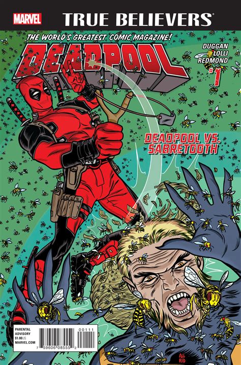 True Believers Deadpool Deadpool Vs Sabretooth Vol 1 1 Marvel