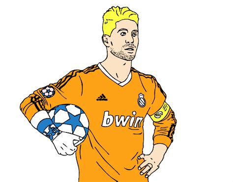 Colored Page Sergio Ramos Of Real Madrid Painted By User Not Registered