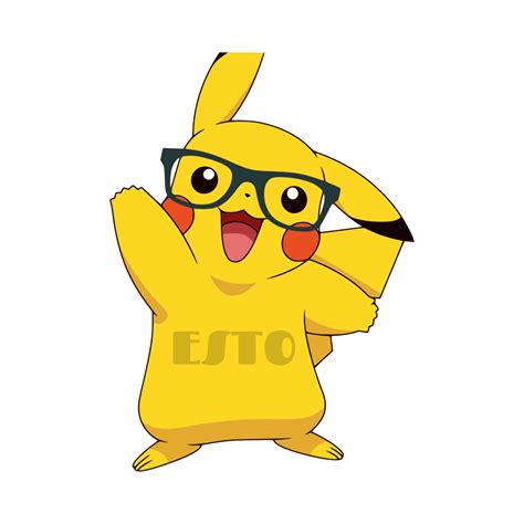 Pokemon Svg Pikachu Waving Png Dxf Cut Files Layered Etsyde