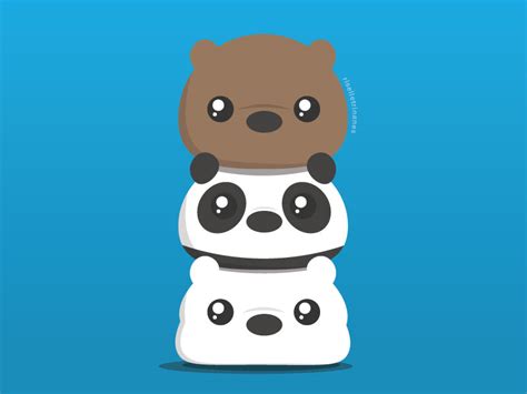 Grizz Panda Ice Bear By Riselle Trinanes On Dribbble