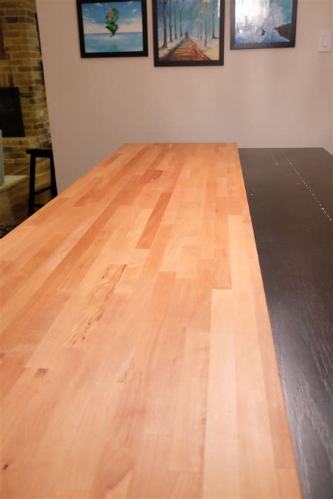 We used ikea butcher block to upgrade our veneer dining table. DIY Butcher Block Dining Table | Diy dining room table ...