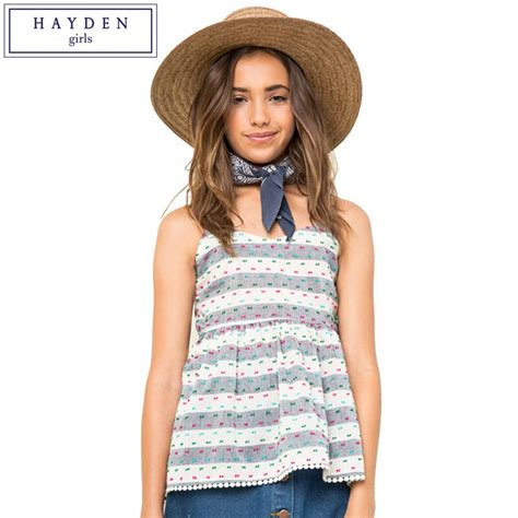 Hayden Girls Tank Tops Kids Strap Tee Teenage Girl Clothes Summer 2017
