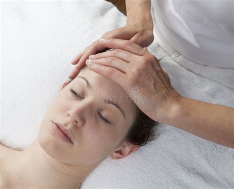 Forehead Massage To Remove Migraine Stock Image Image Of Healing Medicine 38684531