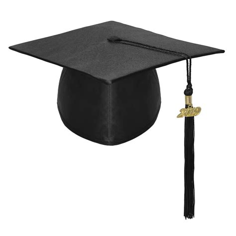 Toptie Unisex Kid Matte Graduation Cap With Tassel 2020 Black