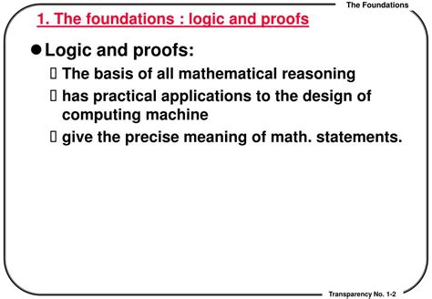 Ppt Chapter 1 The Foundations Logic And Proofs Powerpoint