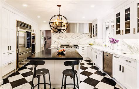 Kitchen Black And White Floor Flooring Ideas