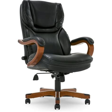 Serta Conway Bonded Leather Big And Tall Office Chair With Wood Arms 350